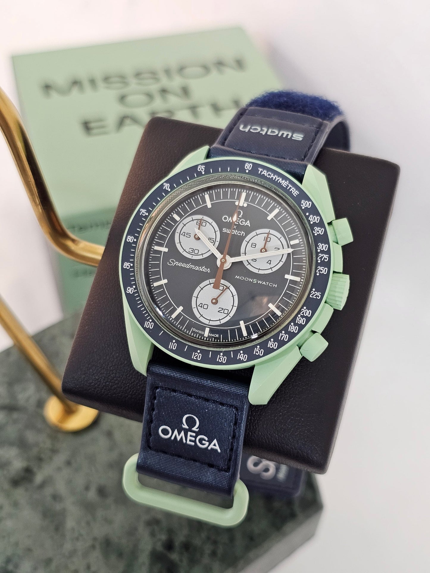 Swatch Omega x Moon Mission On Earth Speedmaster Ice Blue Moonswatch