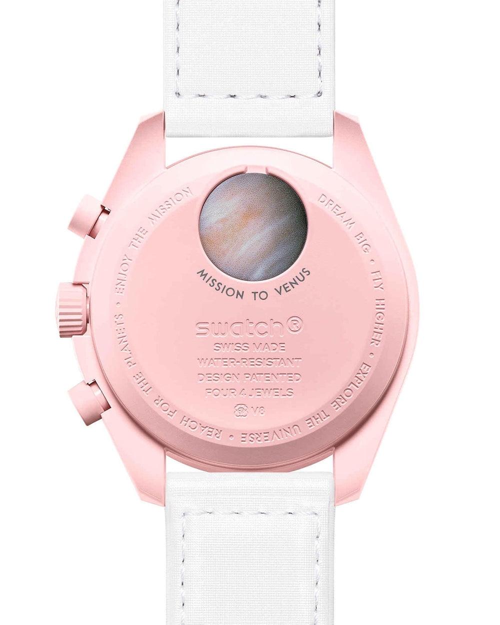 Swatch Omega x Moon Mission To Venus Speedmaster Powdery Pink Moonswatch