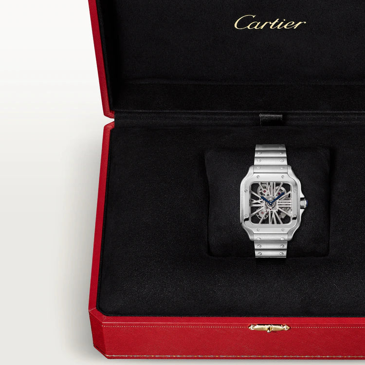 Santos De Cartier WHSA0015 Automatic Skeleton Men's Watch