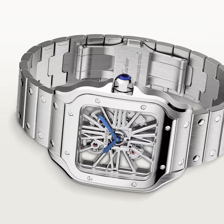 Santos De Cartier WHSA0015 Automatic Skeleton Men's Watch