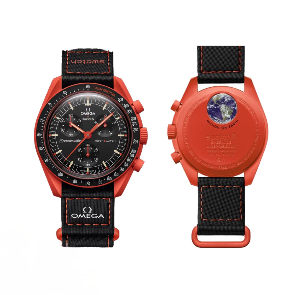 Swatch Omega x Moon Mission On Earth - Lava Speedmaster Vibrant Orange Moonswatch