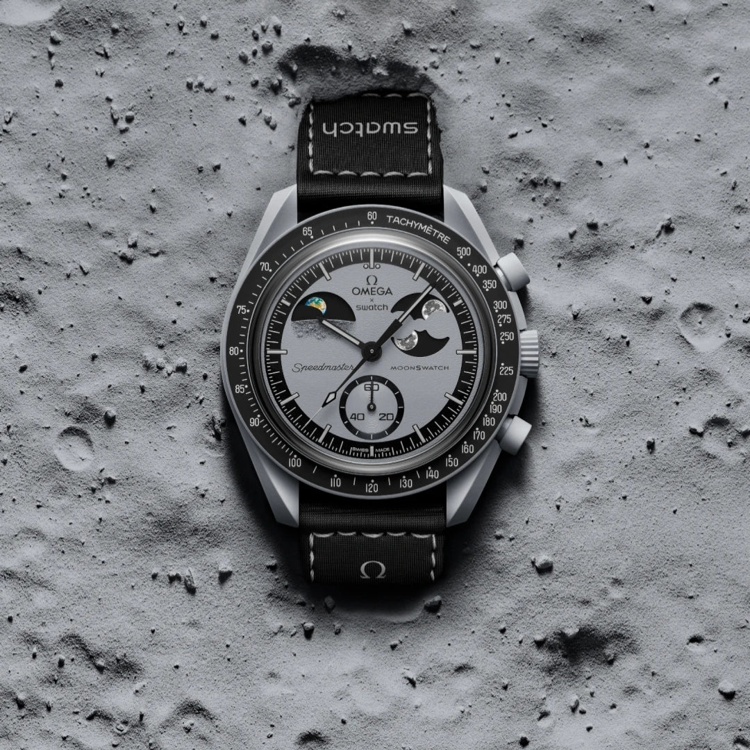 Swatch Omega x Moon Mission Earthphase Speedmaster Gray-Black Moonswatch