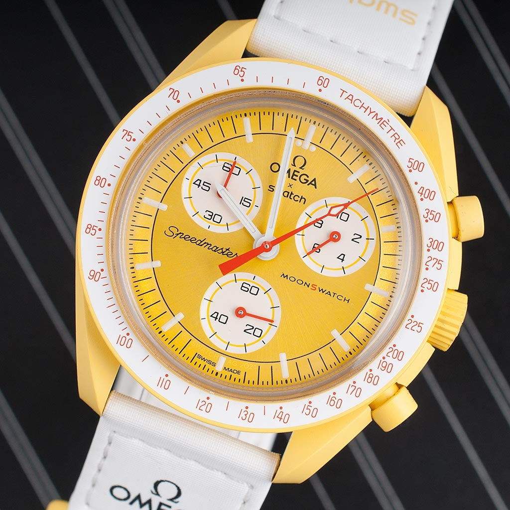 Swatch Omega x Moon Mission To The Sun Speedmaster Neavy Sunny Yellow Moonswatch