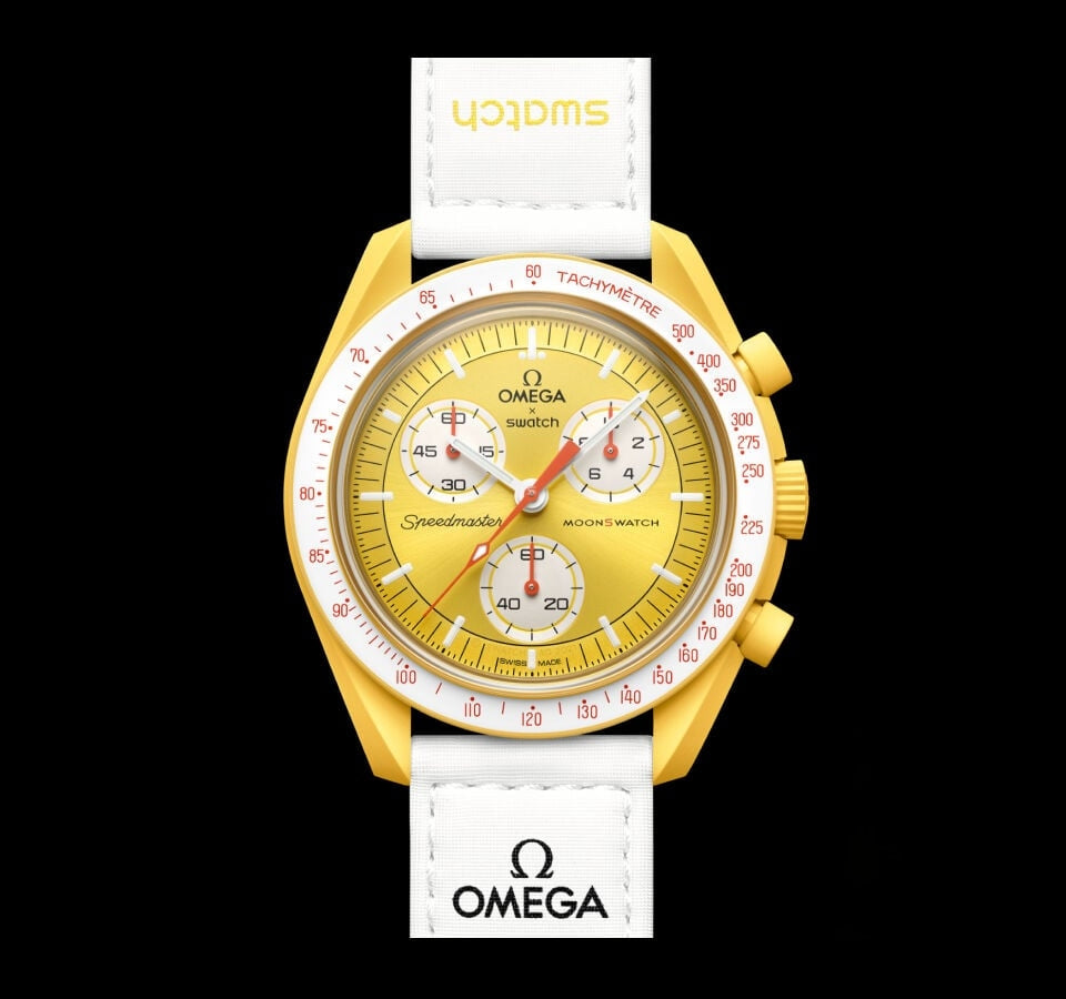 Swatch Omega x Moon Mission To The Sun Speedmaster Neavy Sunny Yellow Moonswatch
