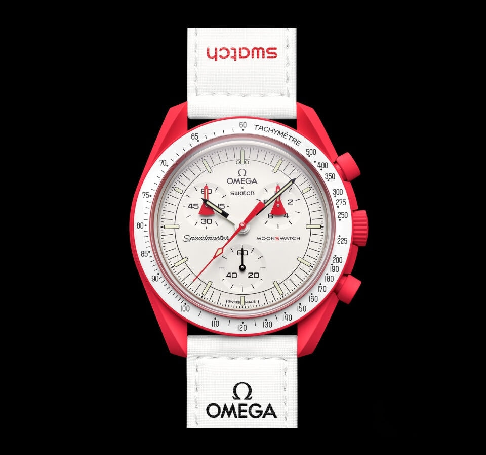 Swatch Omega x Moon Mission To Mars Moonphase Speedmaster Fiery Red Moonswatch
