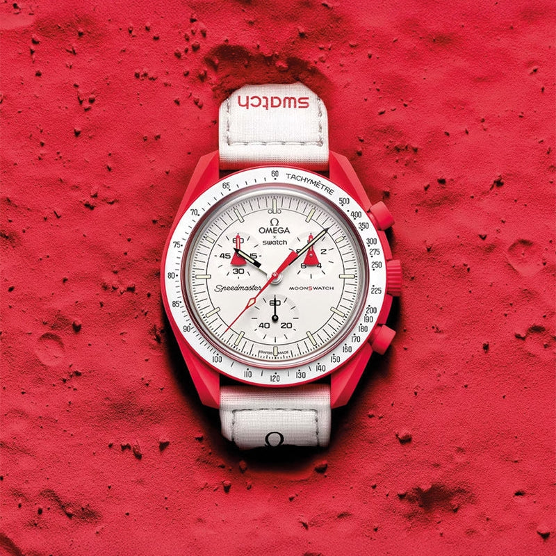 Swatch Omega x Moon Mission To Mars Moonphase Speedmaster Fiery Red Moonswatch