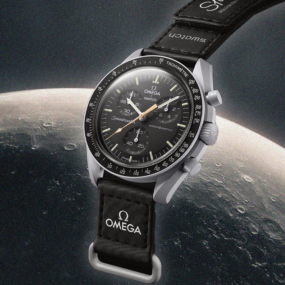 Swatch Omega x Moon Mission To The Moon Black - New Speedmaster Neavy Gray - Black Moonswatch