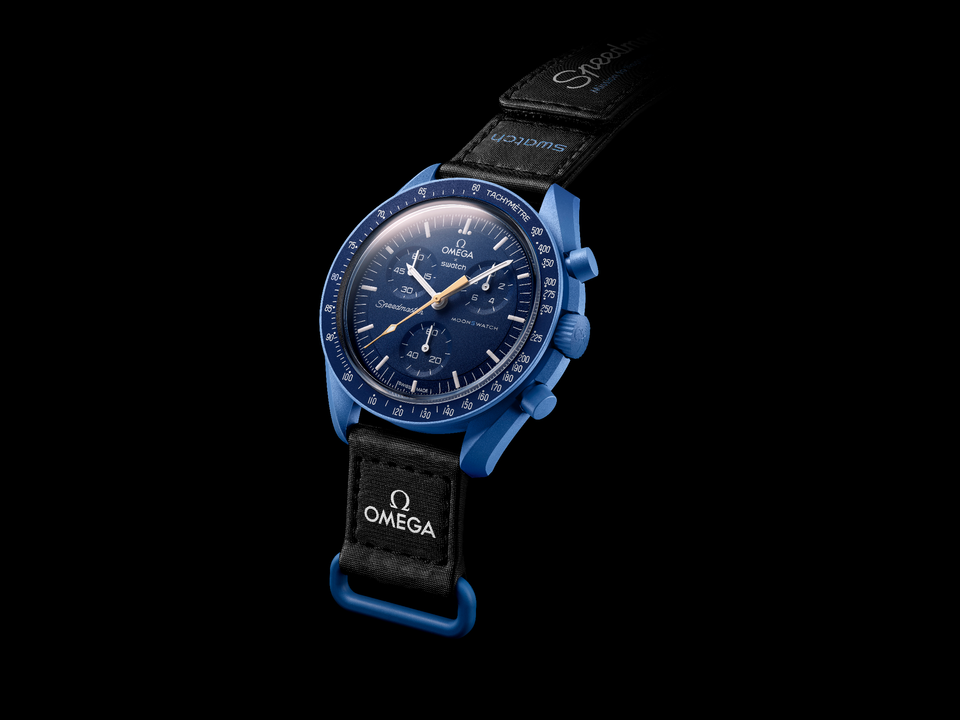 Swatch Omega x Moon Mission To Neptune Speedmaster Neavy Blue Moonswatch