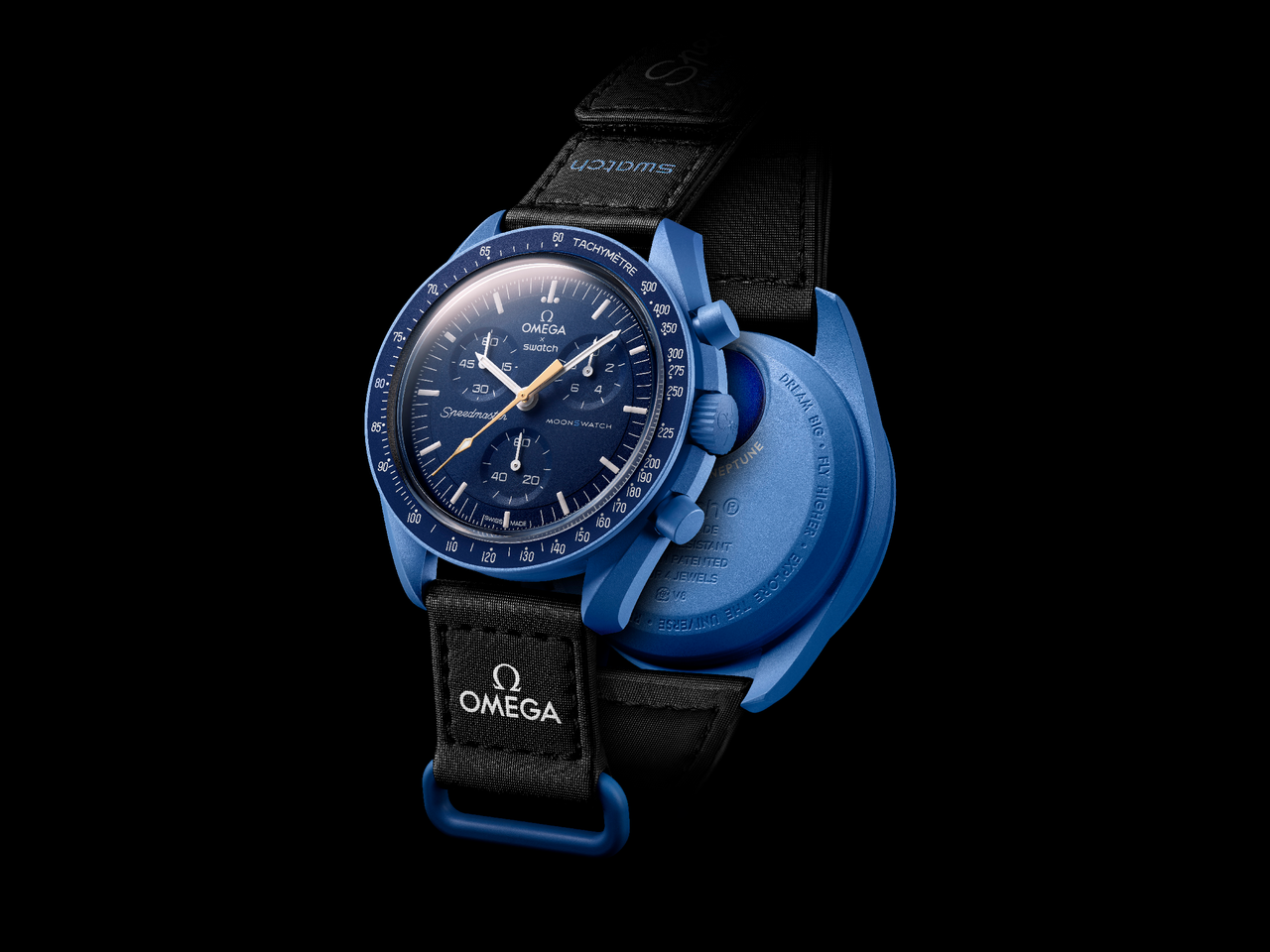 Swatch Omega x Moon Mission To Neptune Speedmaster Neavy Blue Moonswatch