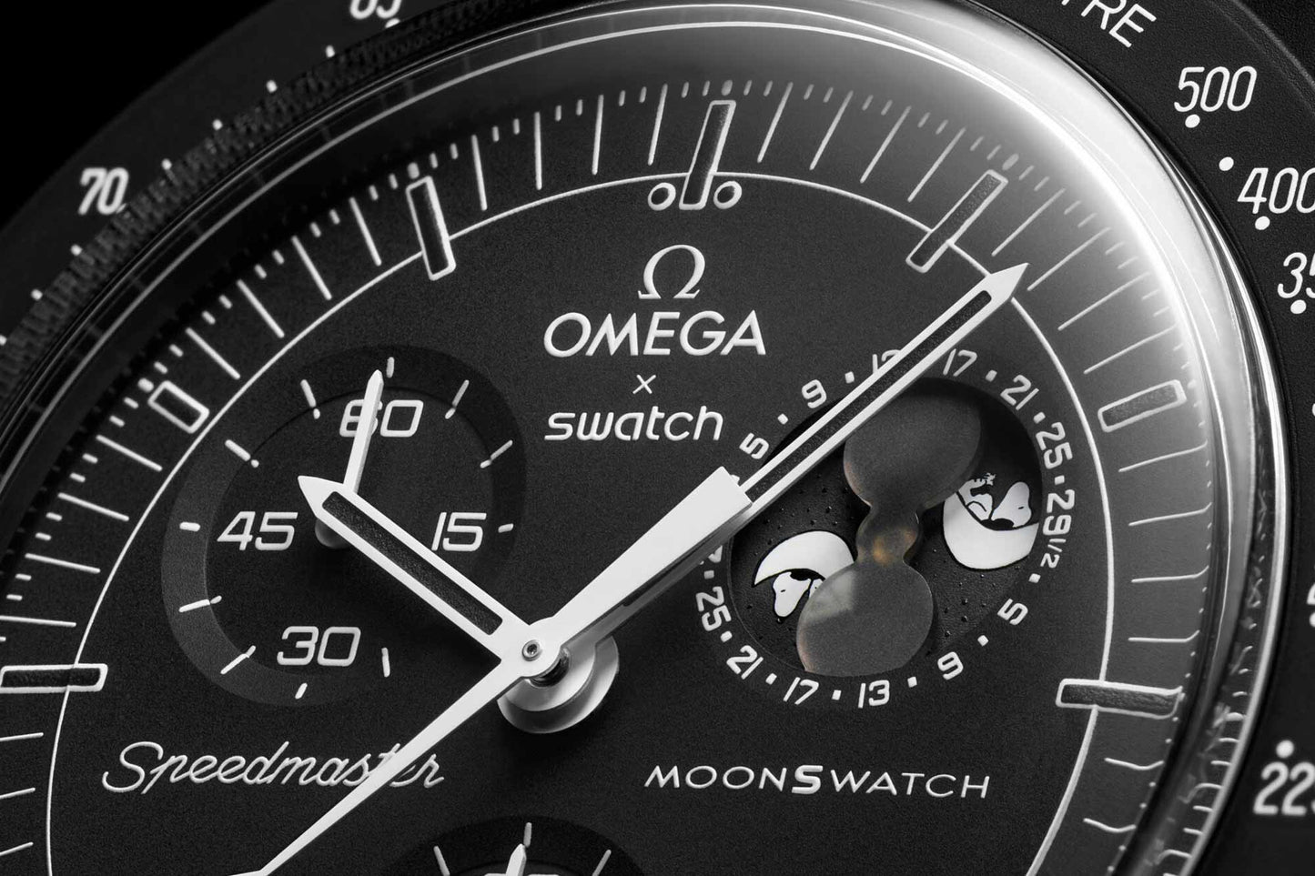 Swatch Omega x Moon Mission To The Moon Black - New Speedmaster Neavy Gray - Black Moonswatch