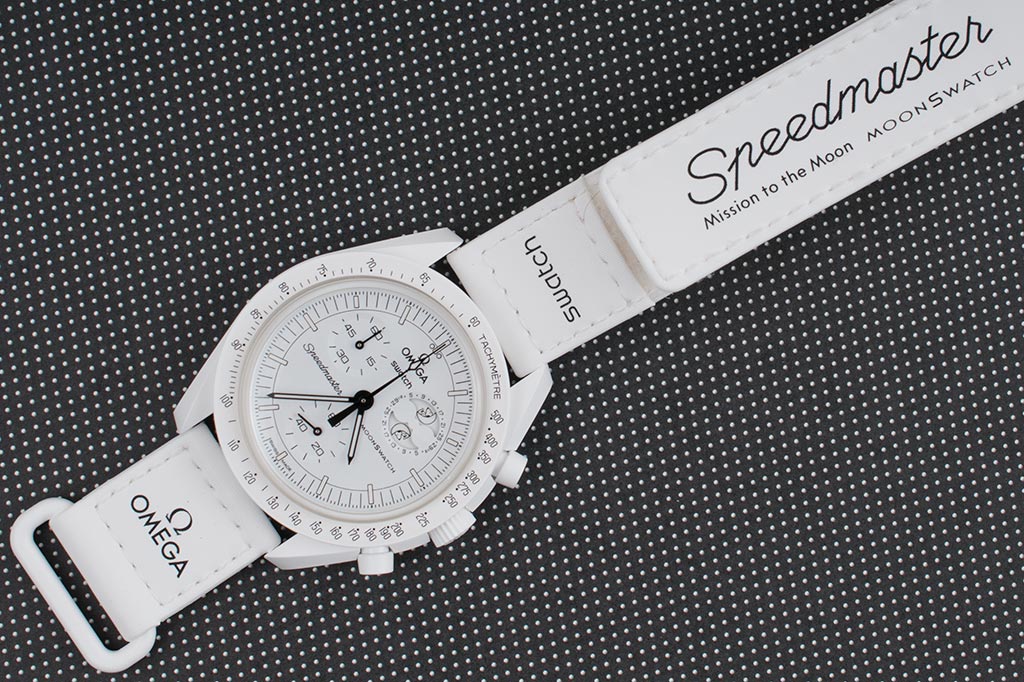Swatch Omega x Moon Mission To The Moonphase - Full Moon Speedmaster Full White Moonswatch