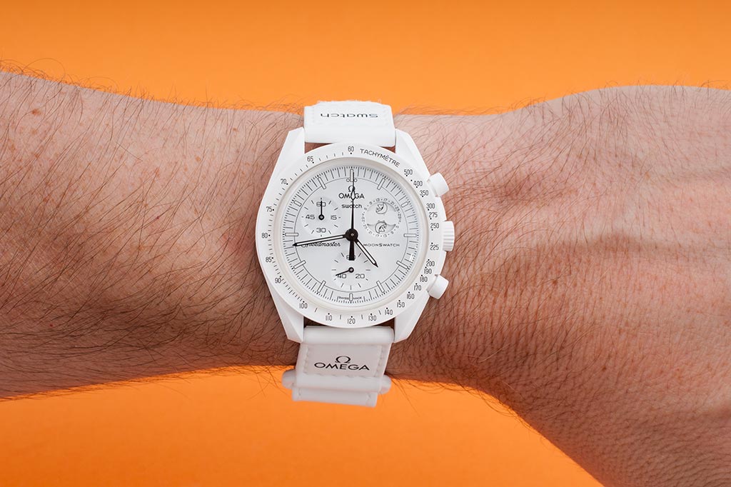Swatch Omega x Moon Mission To The Moonphase - Full Moon Speedmaster Full White Moonswatch