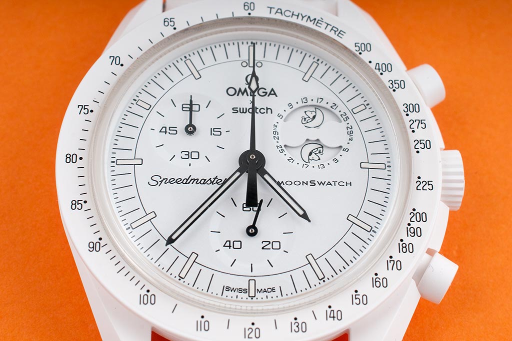 Swatch Omega x Moon Mission To The Moonphase - Full Moon Speedmaster Full White Moonswatch