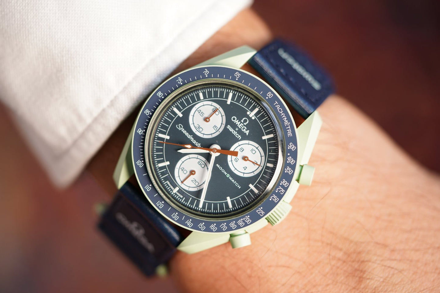 Swatch Omega x Moon Mission On Earth Speedmaster Ice Blue Moonswatch