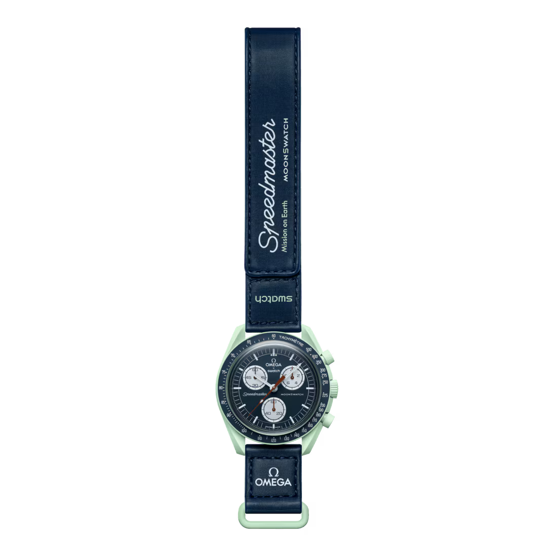 Swatch Omega x Moon Mission On Earth Speedmaster Ice Blue Moonswatch