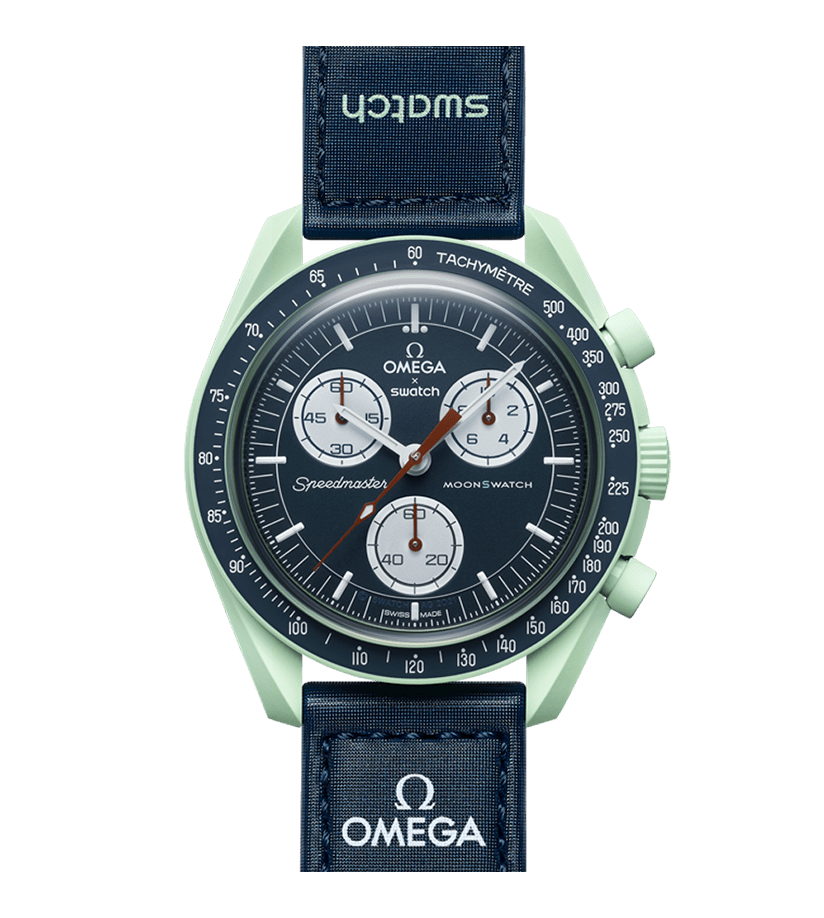 Swatch Omega x Moon Mission On Earth Speedmaster Ice Blue Moonswatch