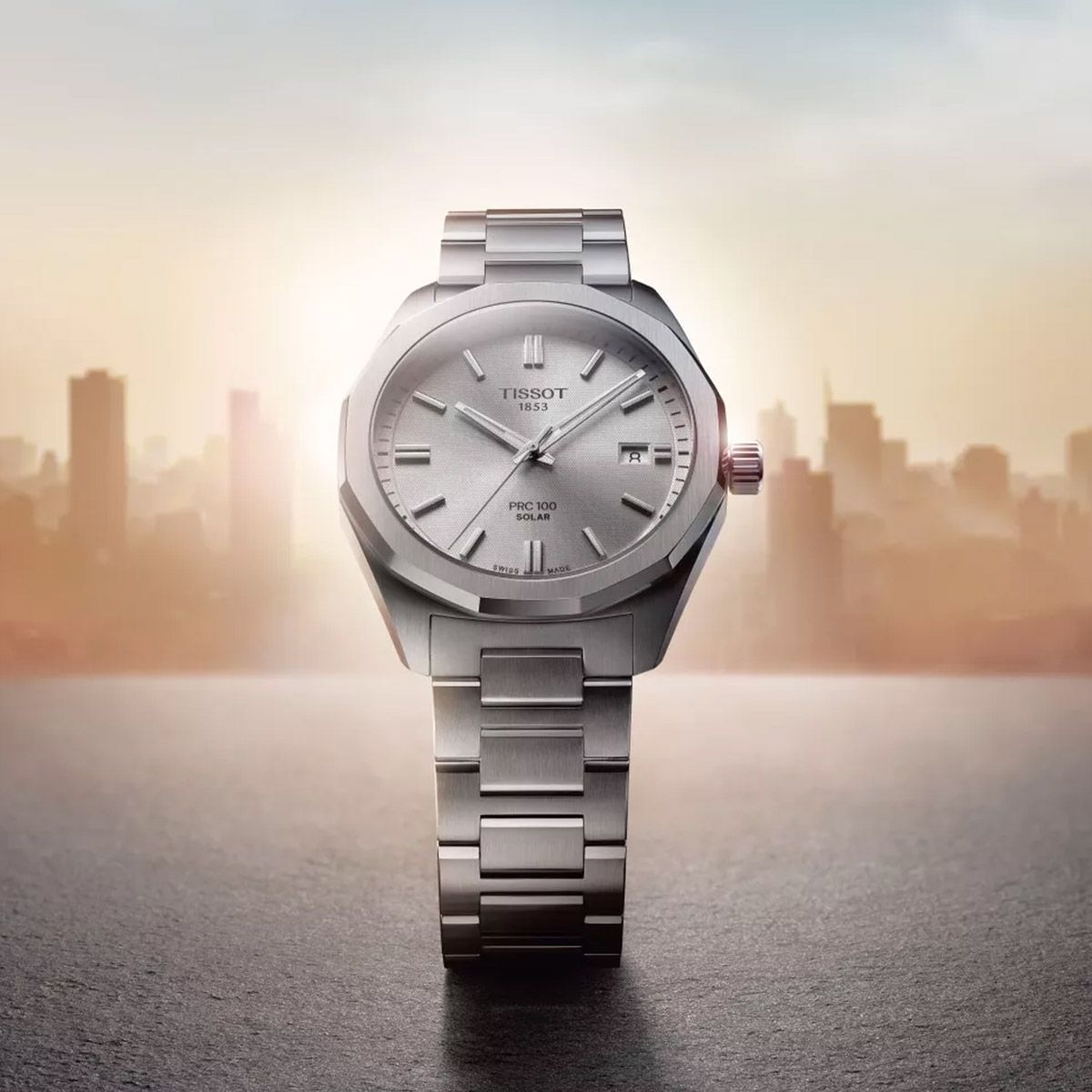 Tissot PRC Solar 100 Silver White