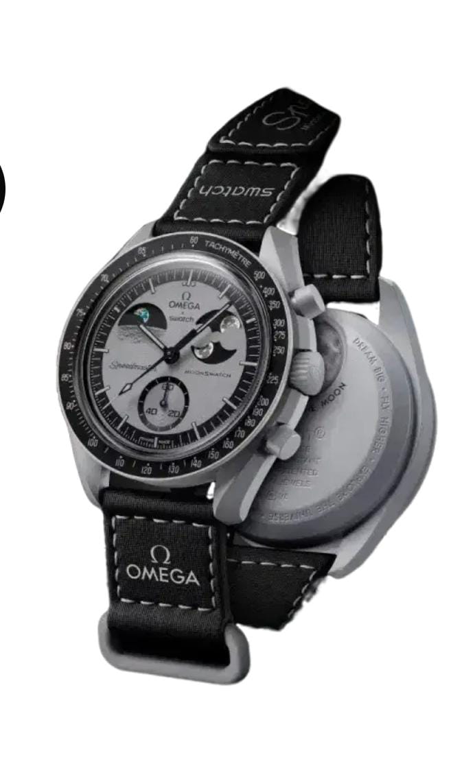 Swatch Omega x Moon Mission Earthphase Speedmaster Gray-Black Moonswatch