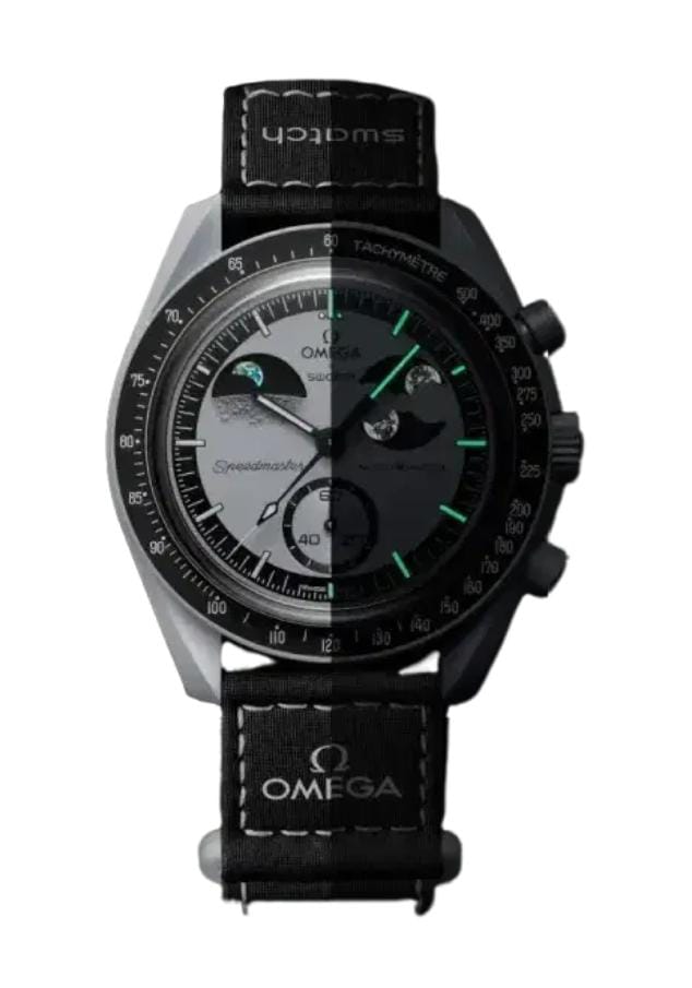 Swatch Omega x Moon Mission Earthphase Speedmaster Gray-Black Moonswatch