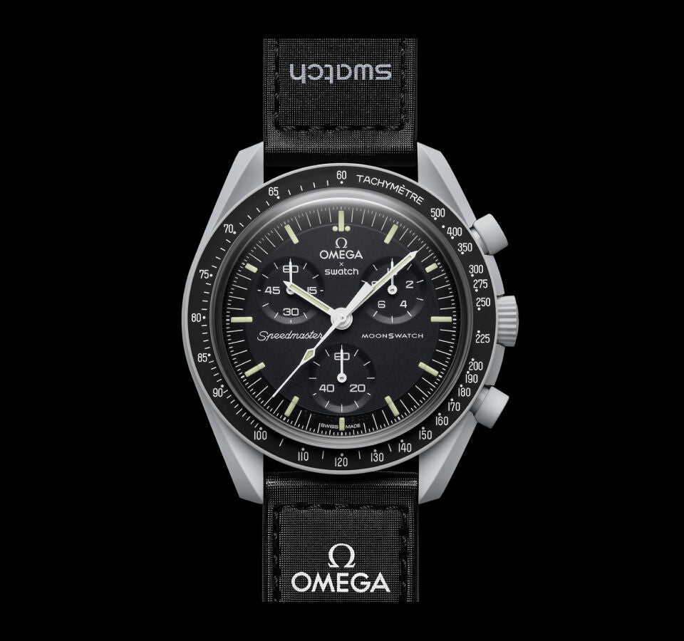 Swatch Omega x Moon Mission To The Moon Black - New Speedmaster Neavy Gray - Black Moonswatch