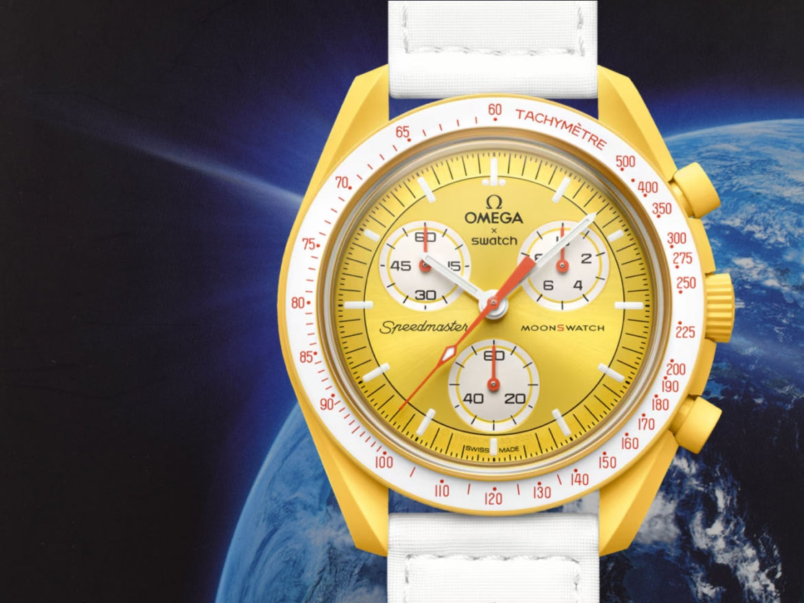 Swatch Omega x Moon Mission To The Sun Speedmaster Neavy Sunny Yellow Moonswatch