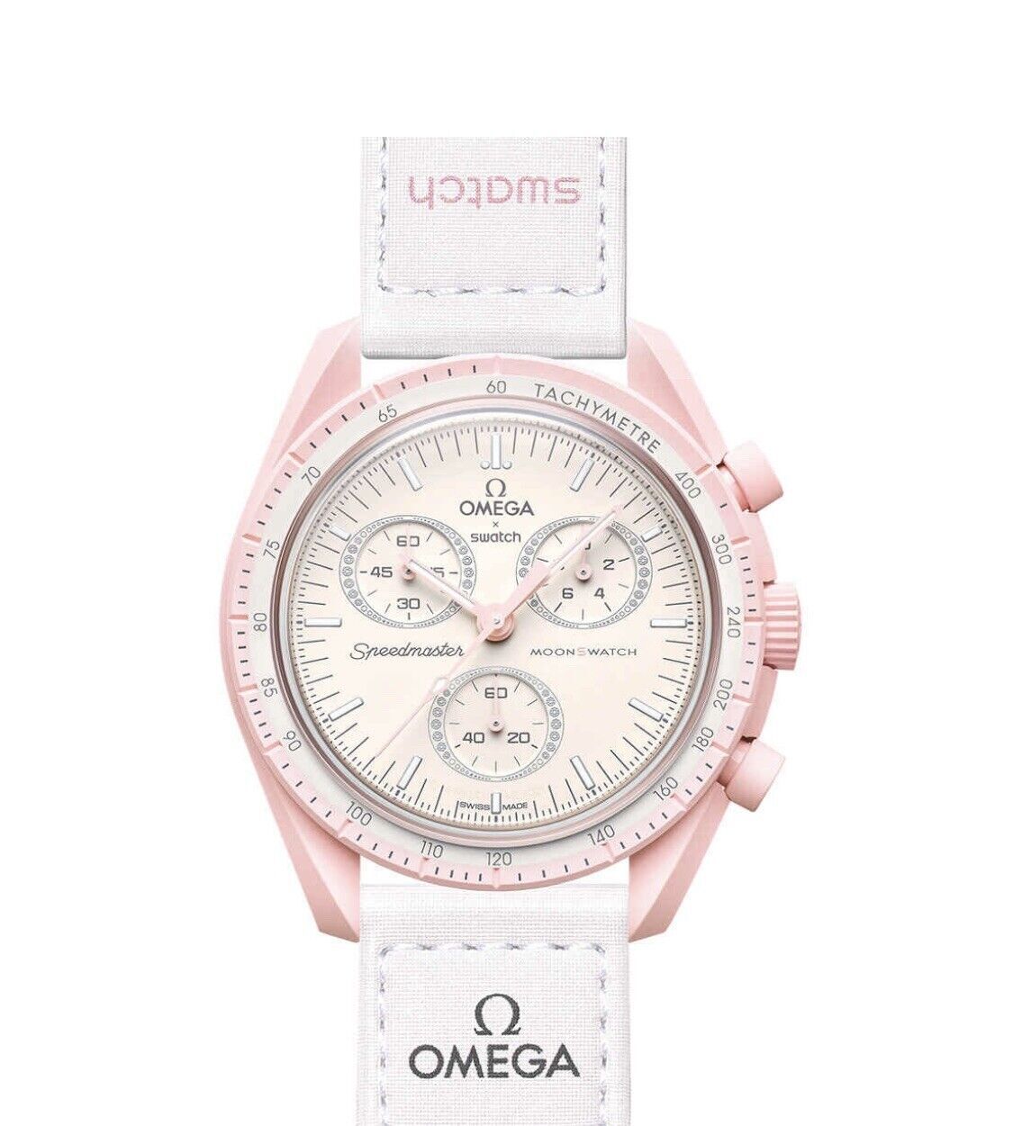 Swatch Omega x Moon Mission To Venus Speedmaster Powdery Pink Moonswatch