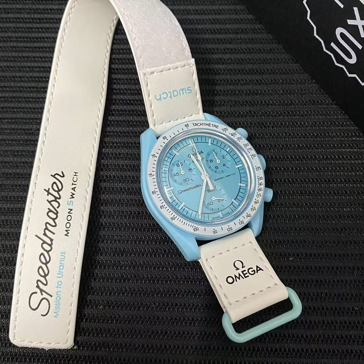 Swatch Omega x Moon Mission To Uranus Speedmaster Sky Blue Moonswatch
