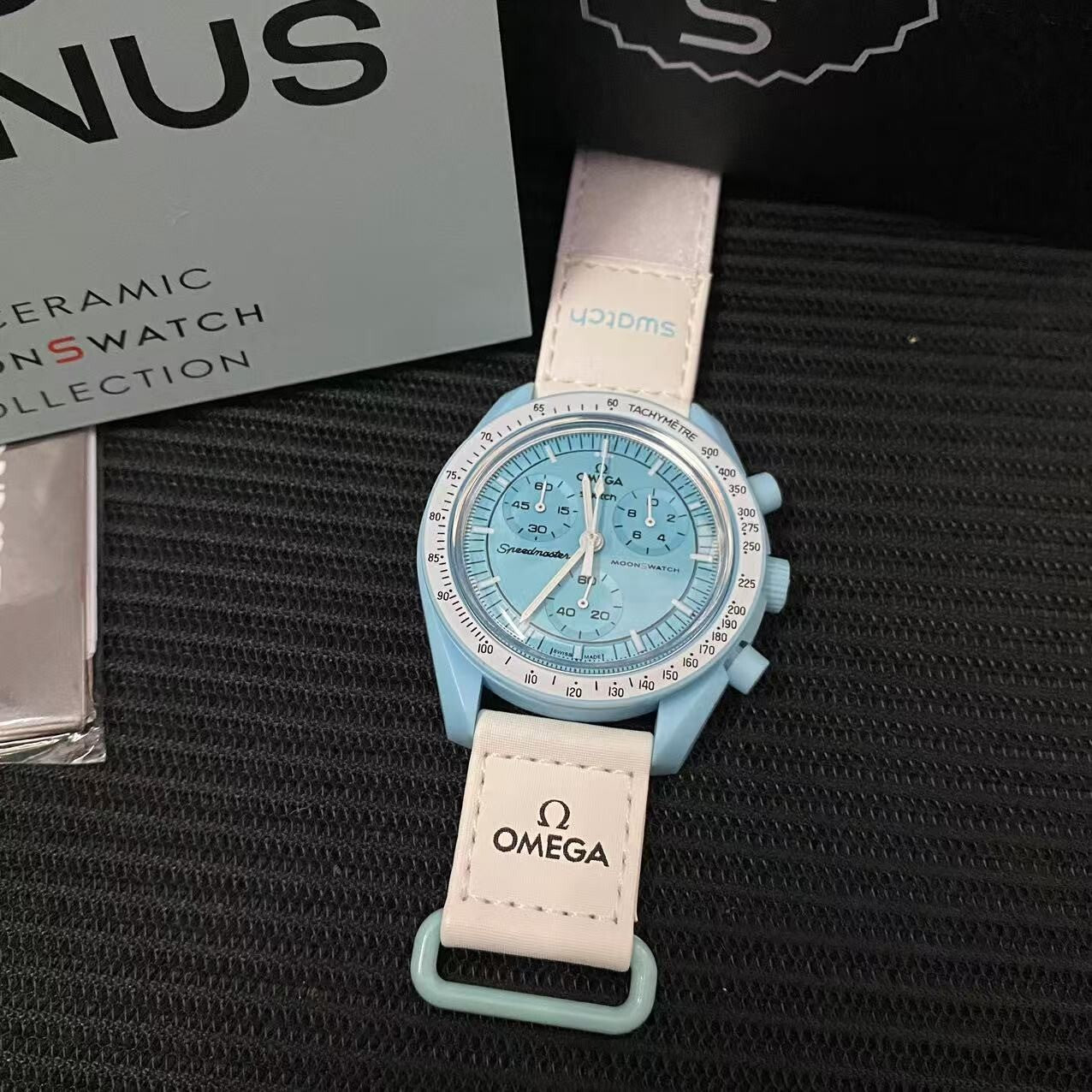 Swatch Omega x Moon Mission To Uranus Speedmaster Sky Blue Moonswatch