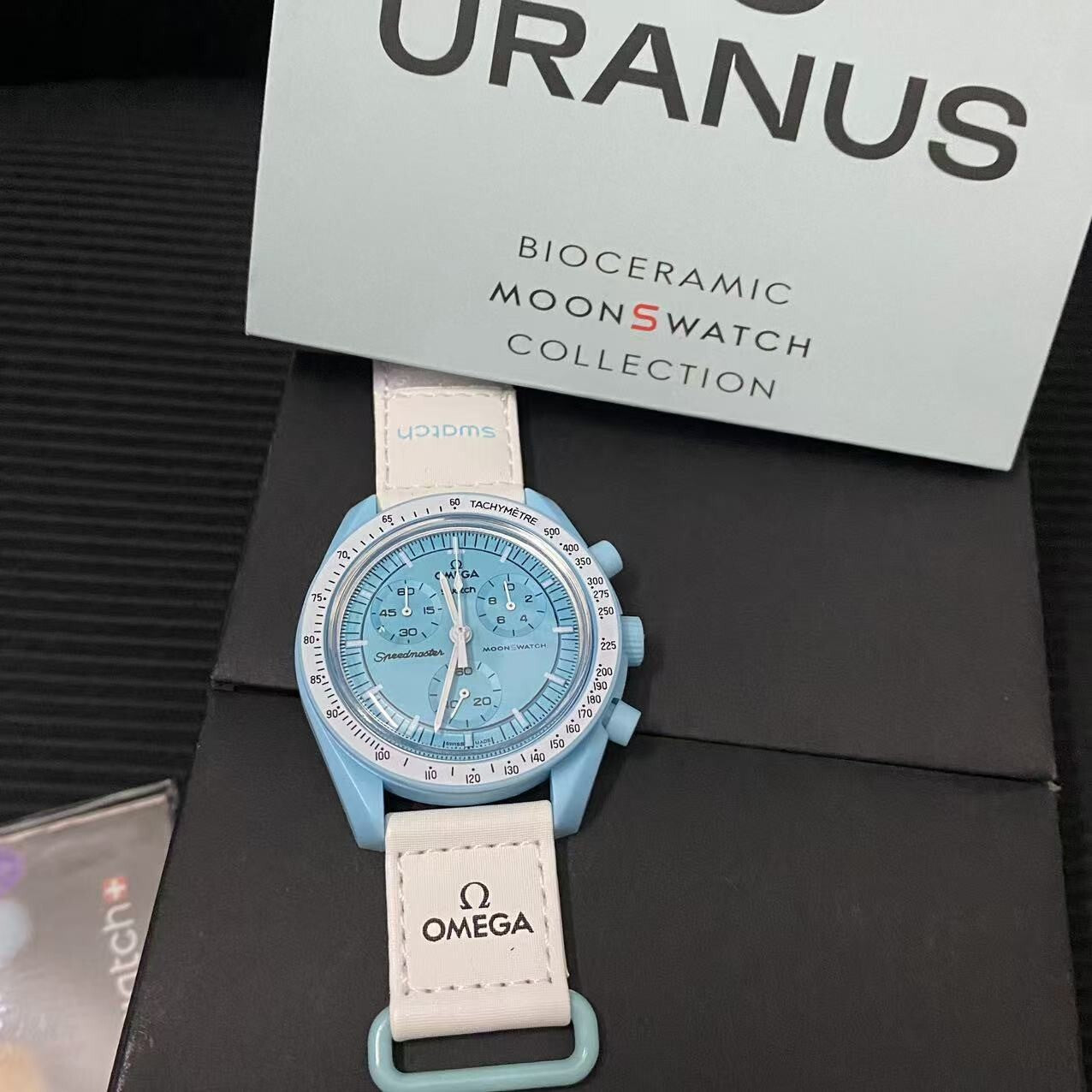 Swatch Omega x Moon Mission To Uranus Speedmaster Sky Blue Moonswatch