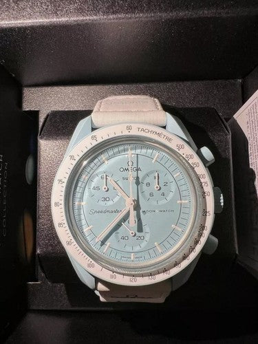 Swatch Omega x Moon Mission To Uranus Speedmaster Sky Blue Moonswatch