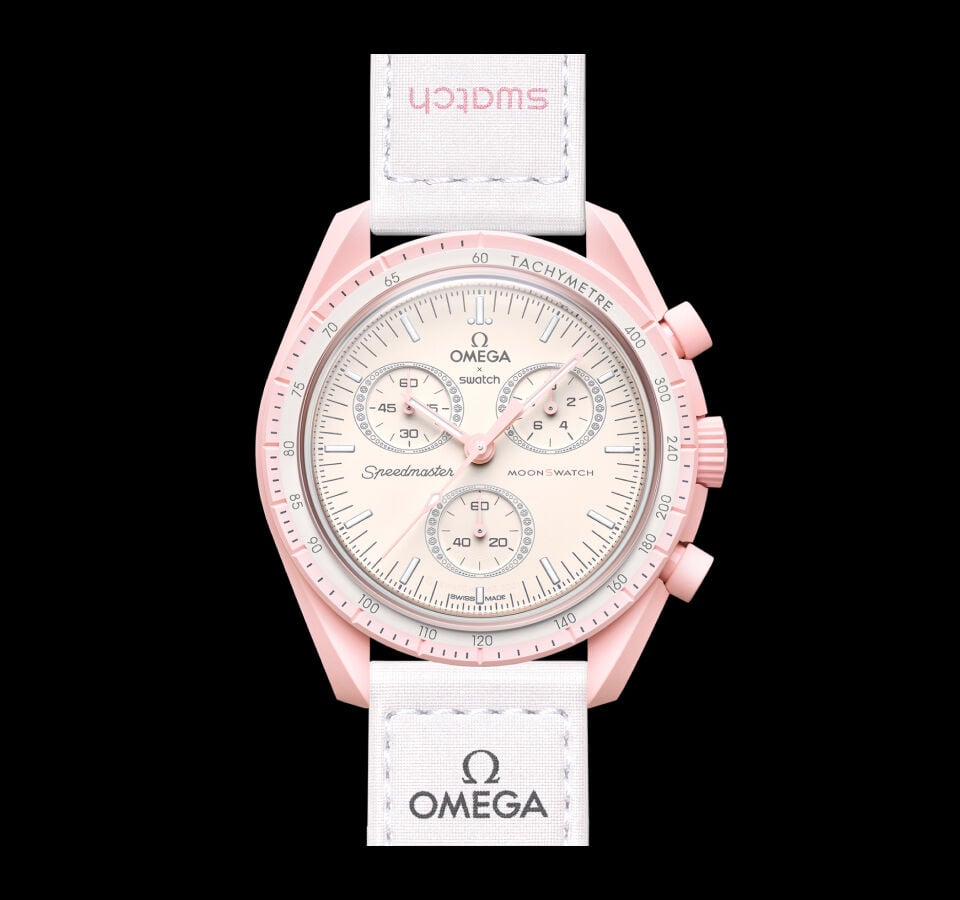 Swatch Omega x Moon Mission To Venus Speedmaster Powdery Pink Moonswatch