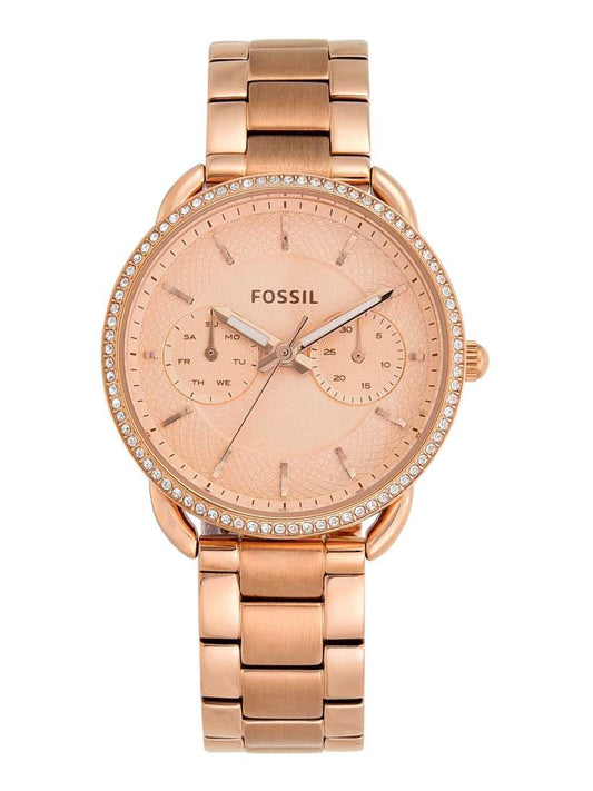 Fossil Tailor ES4264 Rose Gold Dial Watch