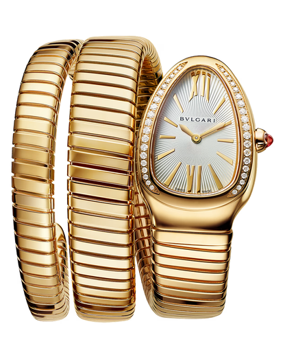 Bvlgar_i Serpenti Golden Strap White Dial
