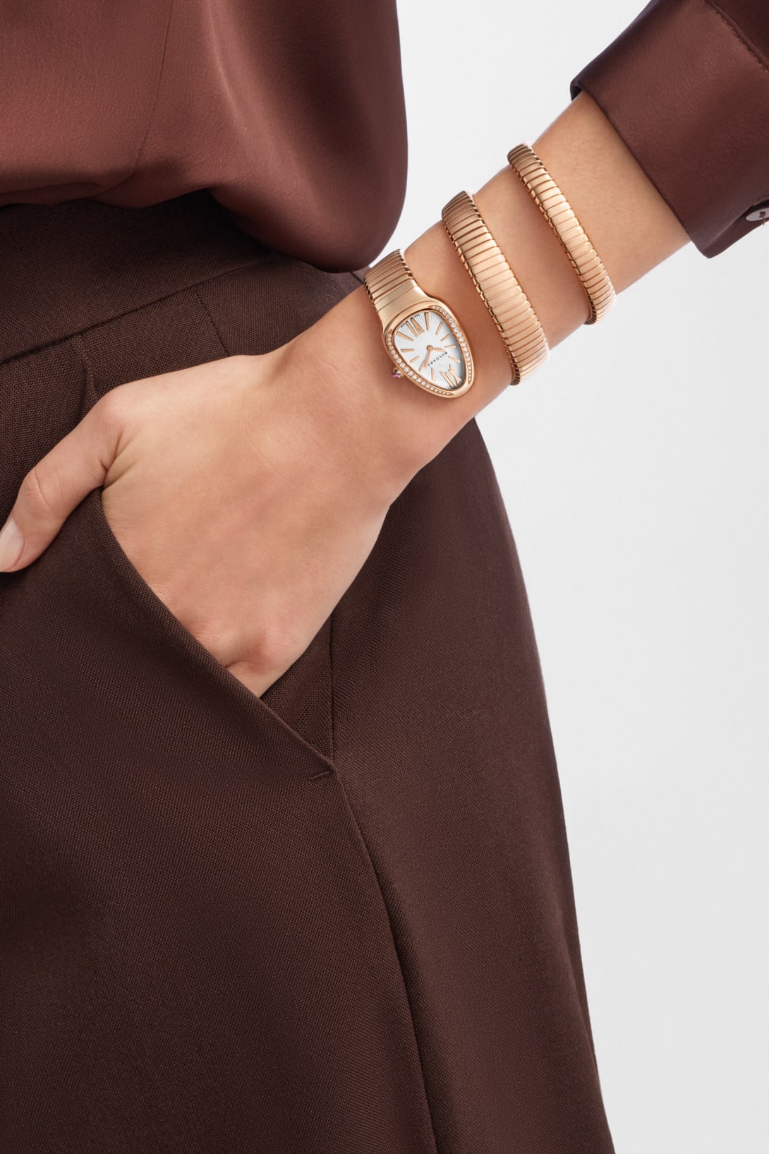 Bvlgar_i Serpenti Rosegold White Dial