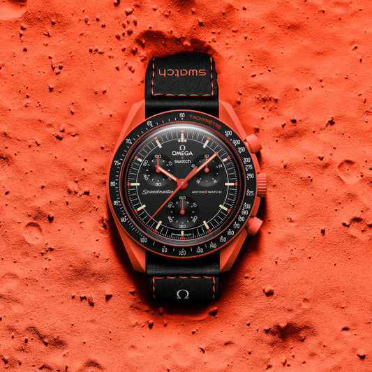 Swatch Omega x Moon Mission On Earth - Lava Speedmaster Vibrant Orange Moonswatch