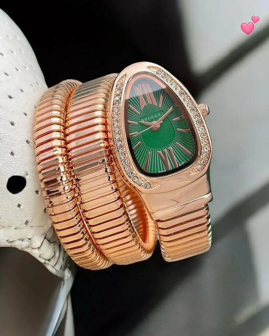 Bvlgar_i Serpenti Rosegold Green Dial
