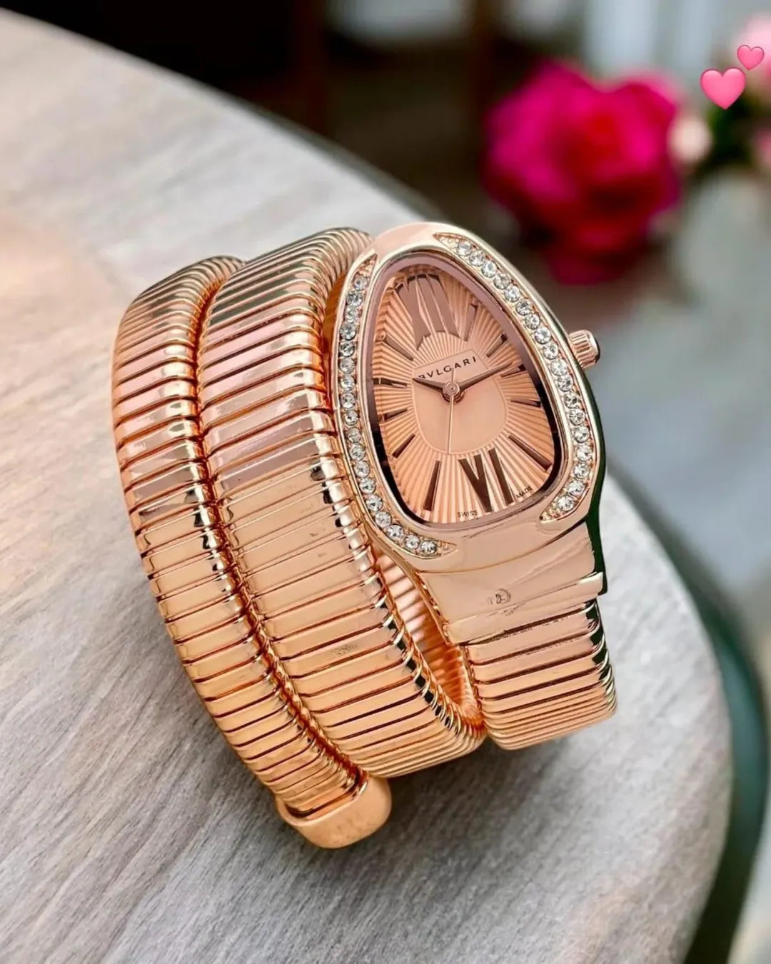 Bvlgar_i Serpenti Rosegold Pink Dial