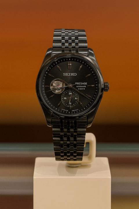 Seiko Presage Full black Stainless steel watch
