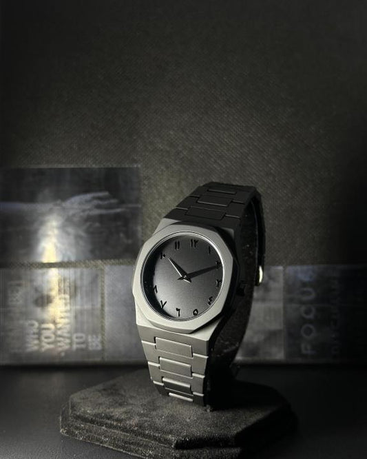 Audemars Piguet Aura Watch Full Black Dial Arabic Font