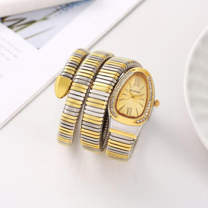 Bvlgar_i Serpenti Gold Dualtone Gold Dial