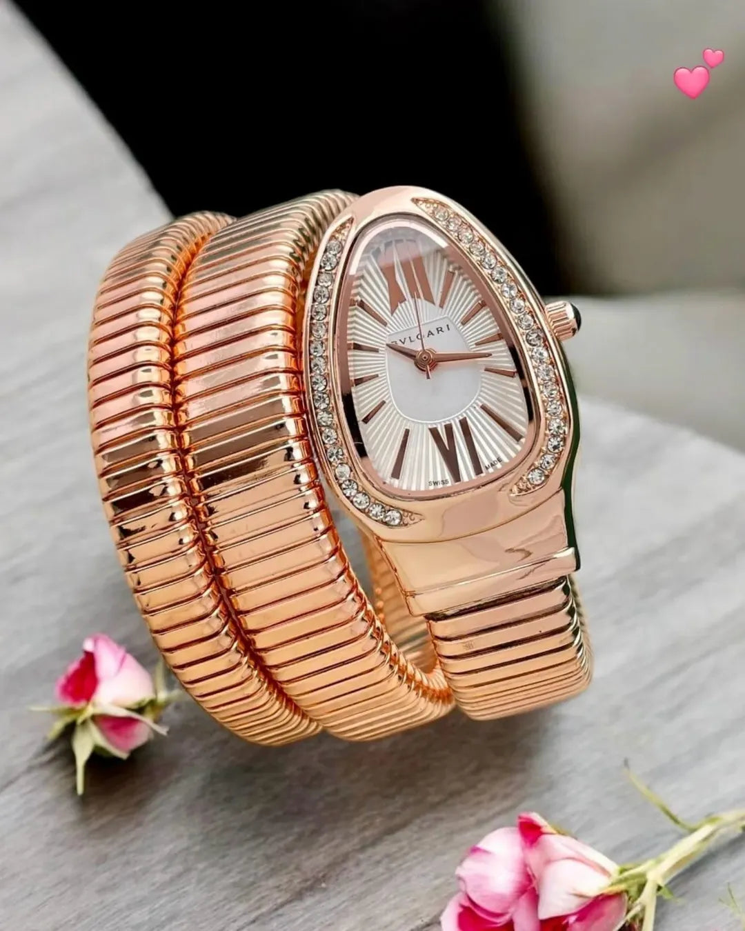 Bvlgar_i Serpenti Rosegold White Dial