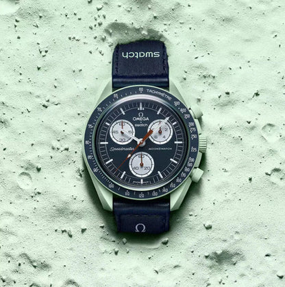 Swatch Omega x Moon Mission On Earth Speedmaster Ice Blue Moonswatch