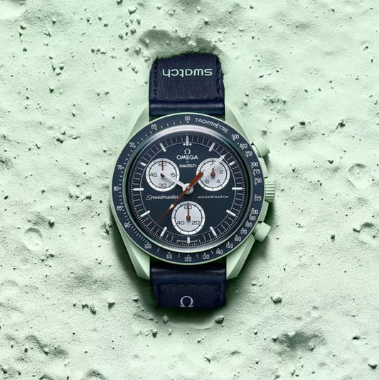 Swatch Omega x Moon Mission On Earth Speedmaster Ice Blue Moonswatch