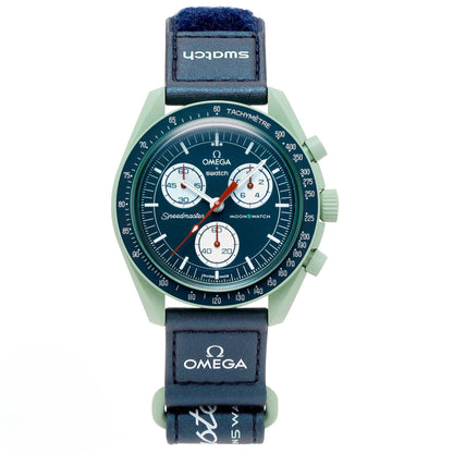 Swatch Omega x Moon Mission On Earth Speedmaster Ice Blue Moonswatch