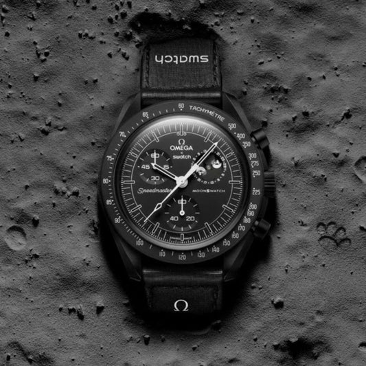 Swatch Omega x Moon Mission To The Super Moonphase - New Moon Speedmaster Full Black Moonswatch