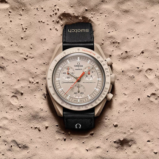 Swatch Omega x Moon Mission To Jupiter Speedmaster Beige Moonswatch
