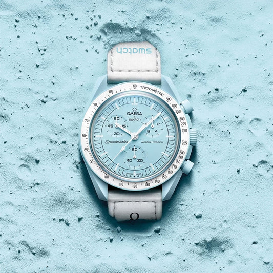 Swatch Omega x Moon Mission To Uranus Speedmaster Sky Blue Moonswatch