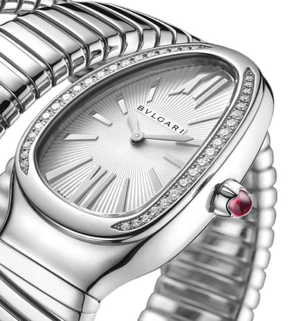 Bvlgar_i Serpenti Silver White Dial