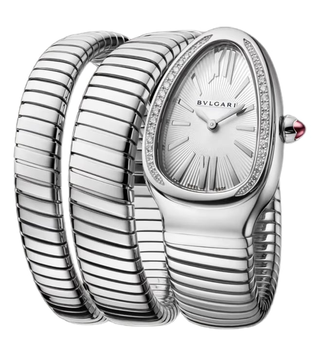 Bvlgar_i Serpenti Silver White Dial
