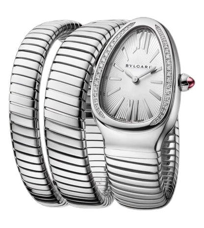 Bvlgar_i Serpenti Silver White Dial